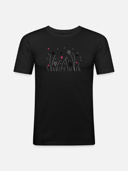 grashalme - Men's Slim Fit T-Shirt - black