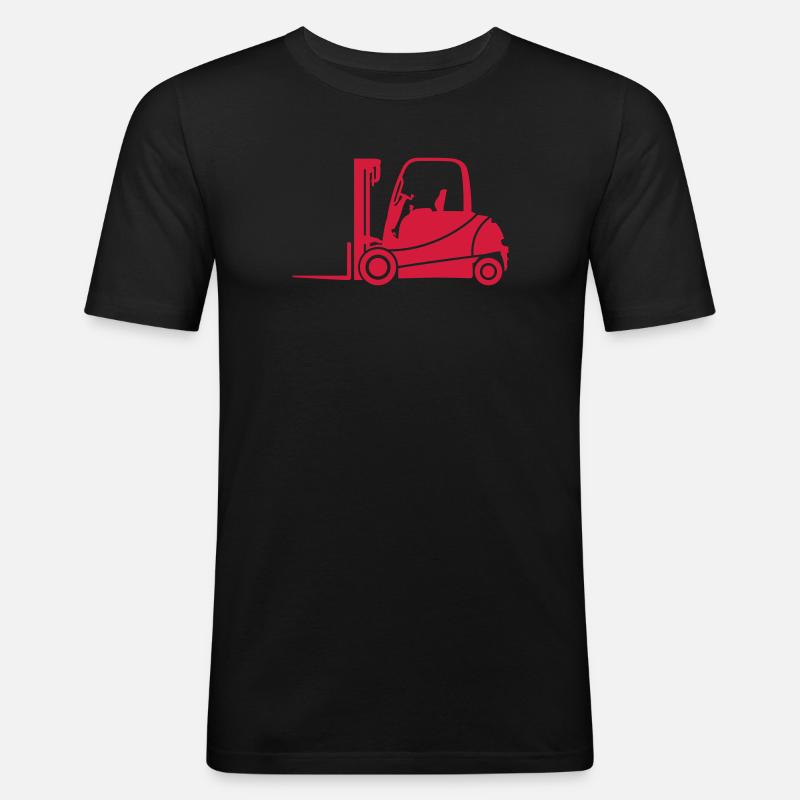 Gabelstapler Silhouette | Industrie & Technik Shir - Männer Slim Fit T-Shirt - Schwarz