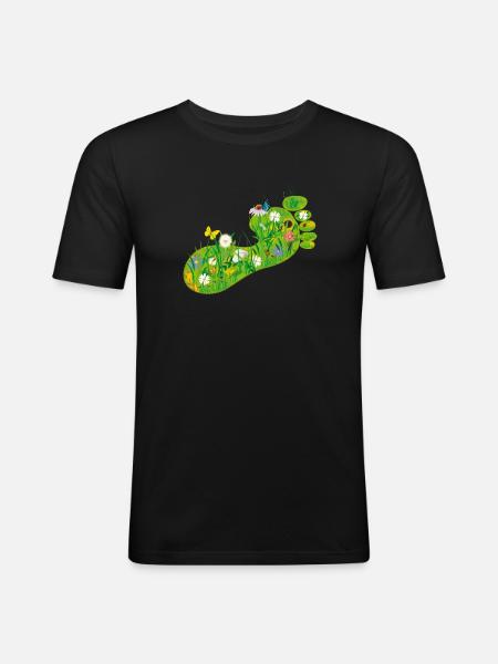 ecological Footprint - Men's Slim Fit T-Shirt - black