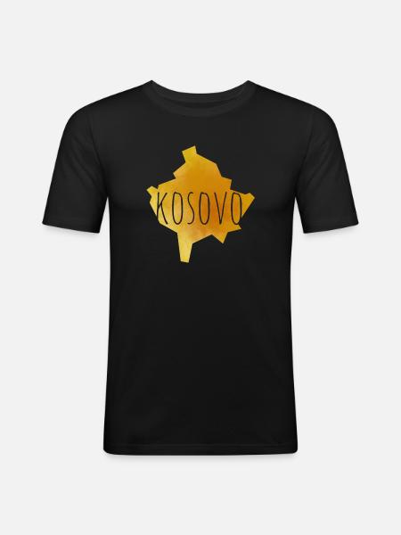 kosovo - Men's Slim Fit T-Shirt - black