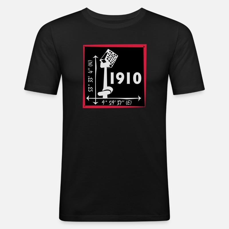 St. Pauli 1910 - Männer Slim Fit T-Shirt - Schwarz
