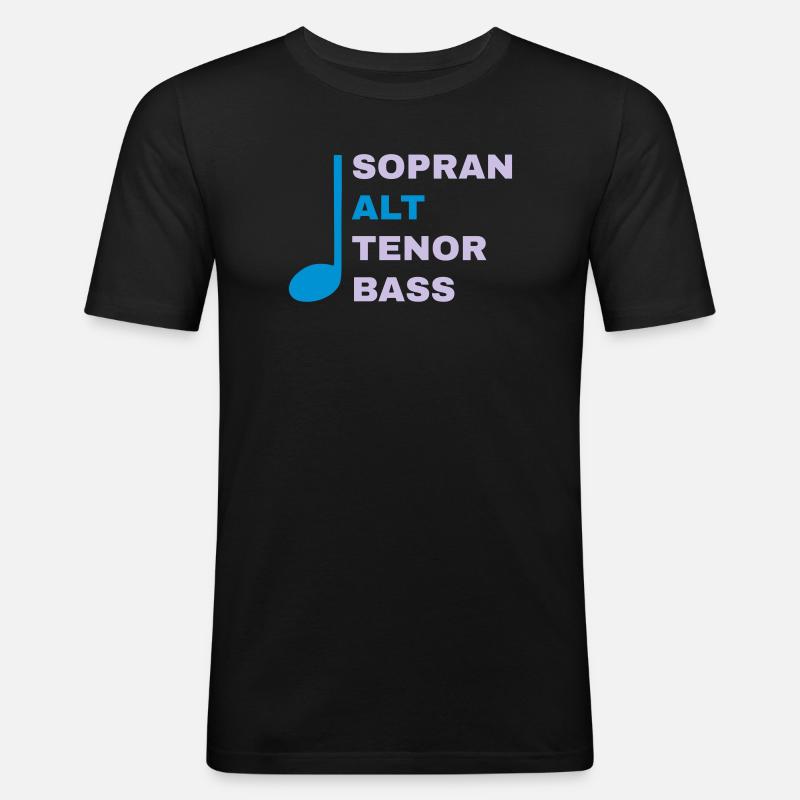SATB mit Note - Alt - Männer Slim Fit T-Shirt - Schwarz