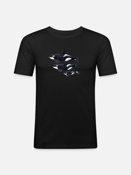 Orca - orque - arce - T-shirt près du corps Homme - noir