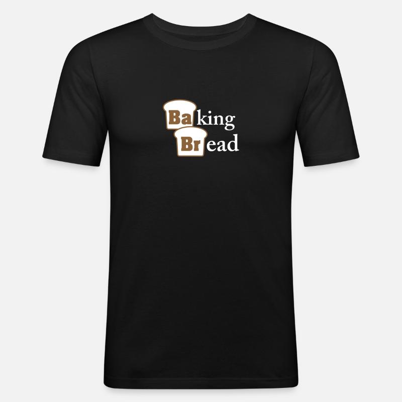 Baking Bread - Männer Slim Fit T-Shirt - Schwarz