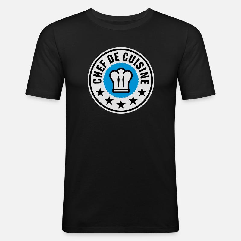 Chef de Cuisine - Männer Slim Fit T-Shirt - Schwarz