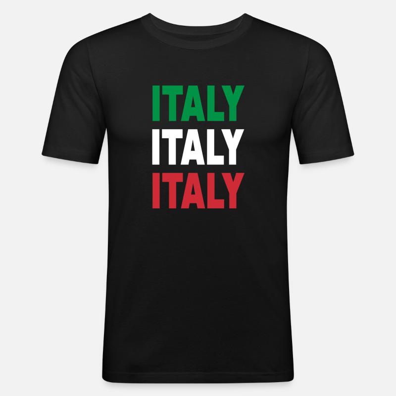 Italien / Geschenk / Geschenkidee - Männer Slim Fit T-Shirt - Schwarz