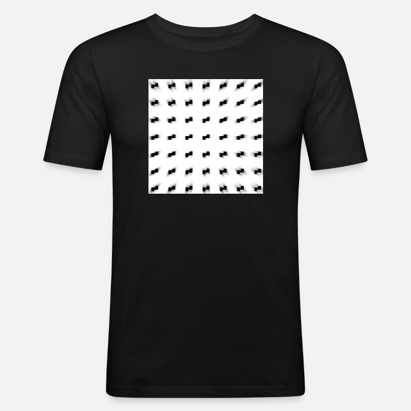 Schwarzweiß Kunst - Männer Slim Fit T-Shirt - Schwarz
