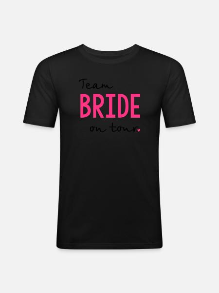Team Bride on Tour Hen Party - Men's Slim Fit T-Shirt - black