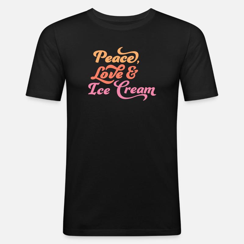 Eis - Männer Slim Fit T-Shirt - Schwarz