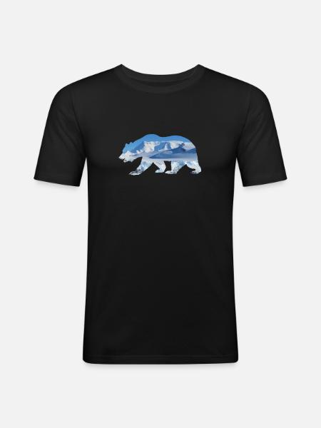 polar bear - Men's Slim Fit T-Shirt - black