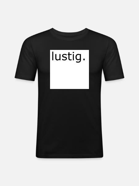 Typographie de jeux de mots drôles - T-shirt près du corps Homme - noir