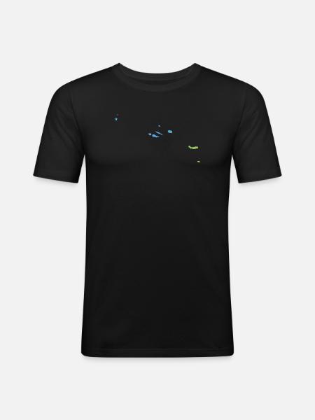 Azores - Männer Slim Fit T-Shirt - Schwarz