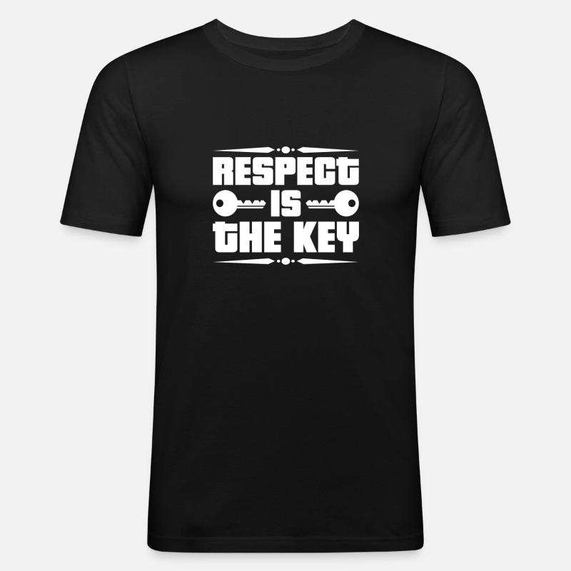 Respect Acceptance Tolerance Recognition Validity - Men's Slim Fit T-Shirt - black