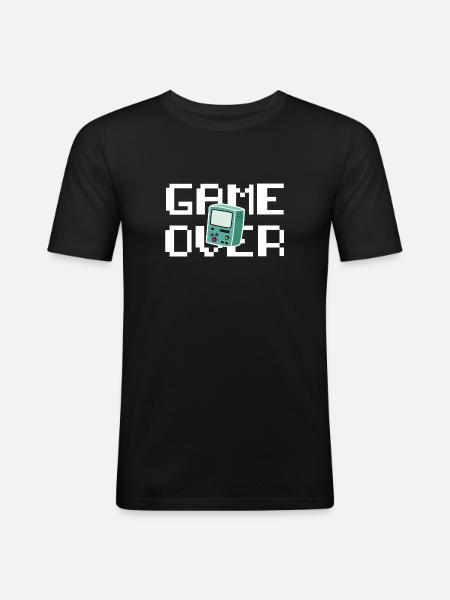 Game Over Retrogaming - Men's Slim Fit T-Shirt - black
