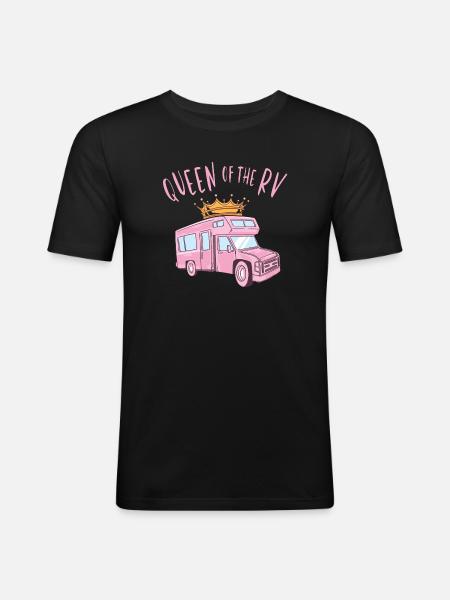 Queen of the Camper - Men's Slim Fit T-Shirt - black