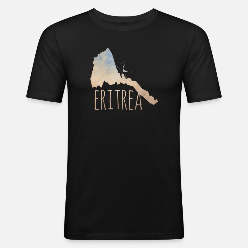 Eritrea - Männer Slim Fit T-Shirt - Schwarz