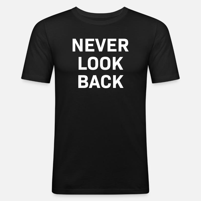Never Look Back white - T-shirt près du corps Homme - noir