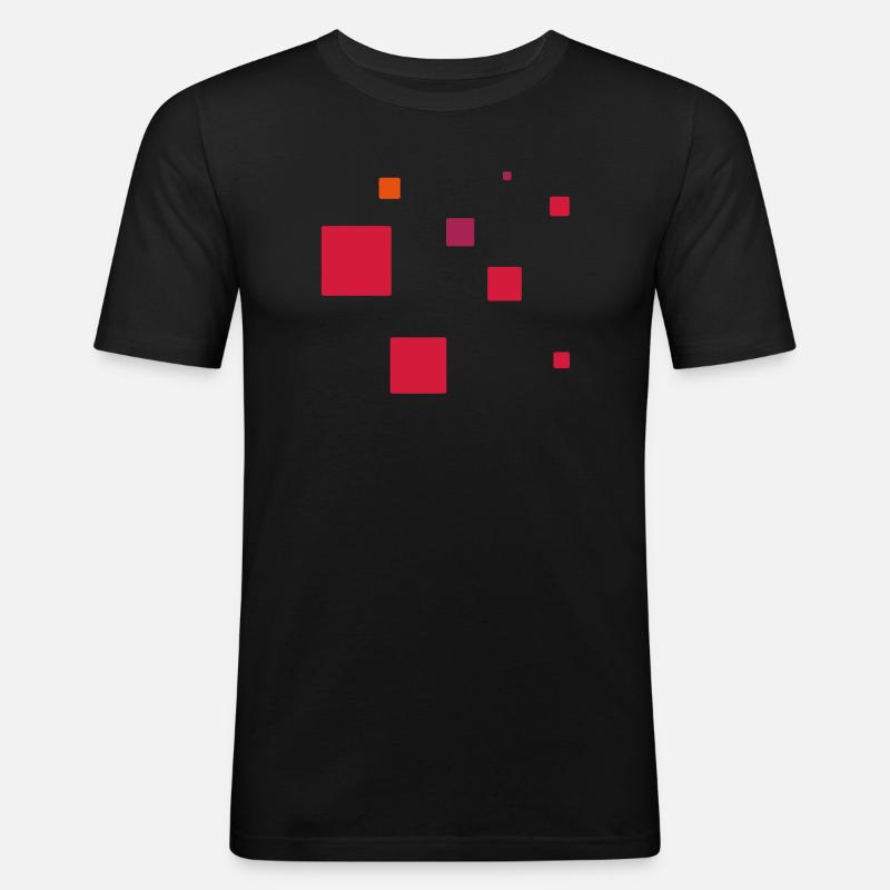 minimal / einfache Form - Männer Slim Fit T-Shirt - Schwarz