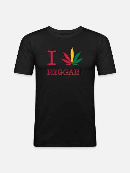 reggae - Men's Slim Fit T-Shirt - black