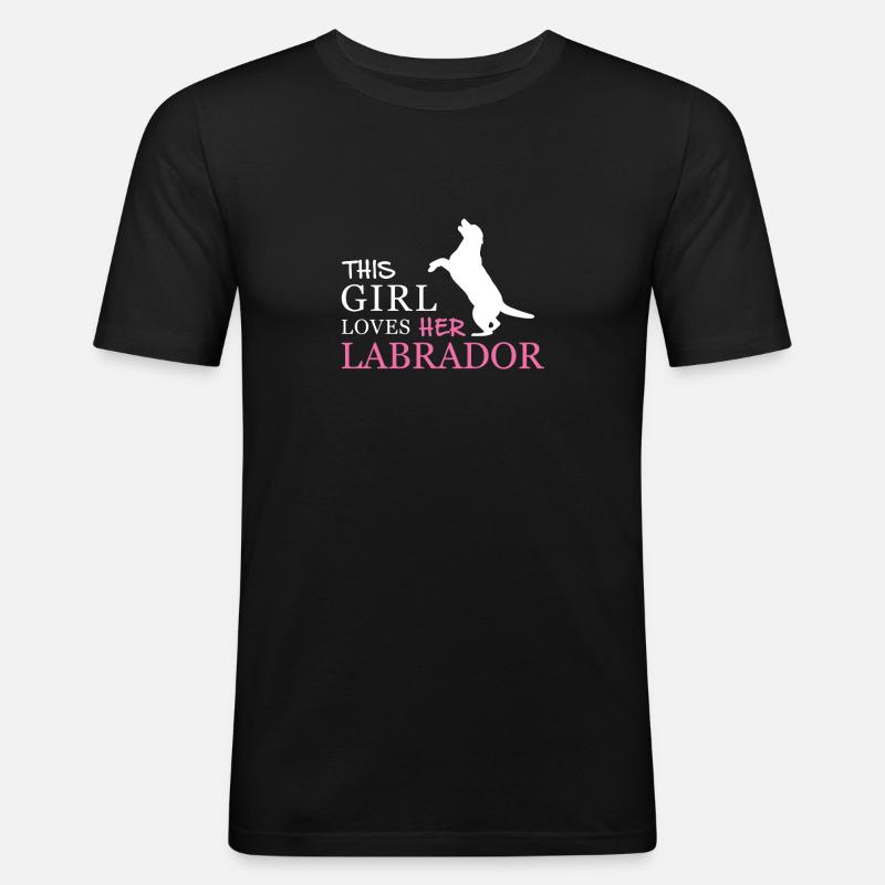 Labrador - Männer Slim Fit T-Shirt - Schwarz