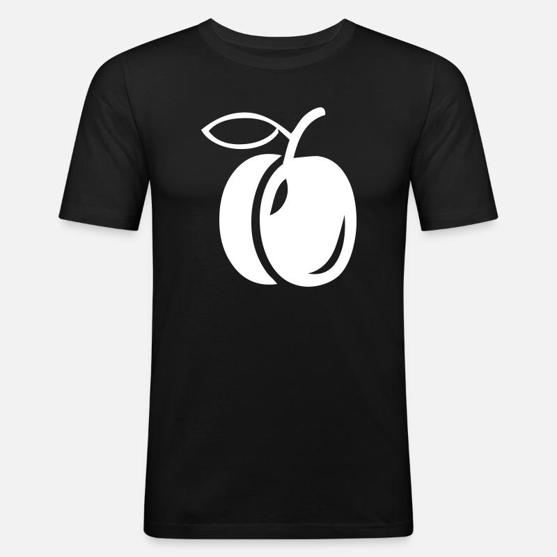 Eine Pflaume - Männer Slim Fit T-Shirt - Schwarz