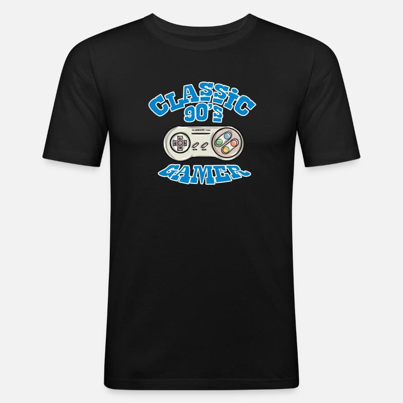 Game Zocken Geschenk - Männer Slim Fit T-Shirt - Schwarz