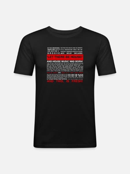 HOUSE MUSIC LOVERS - Men's Slim Fit T-Shirt - black