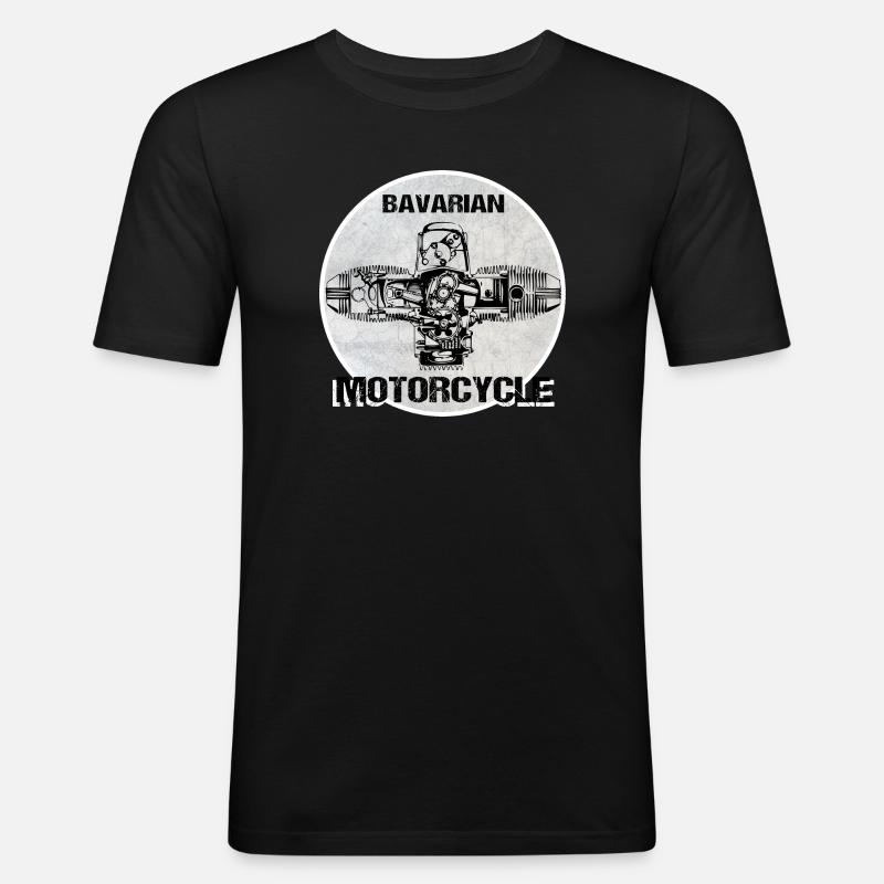 Bavarian Motorcycle boxer engine - Men's Slim Fit T-Shirt - black