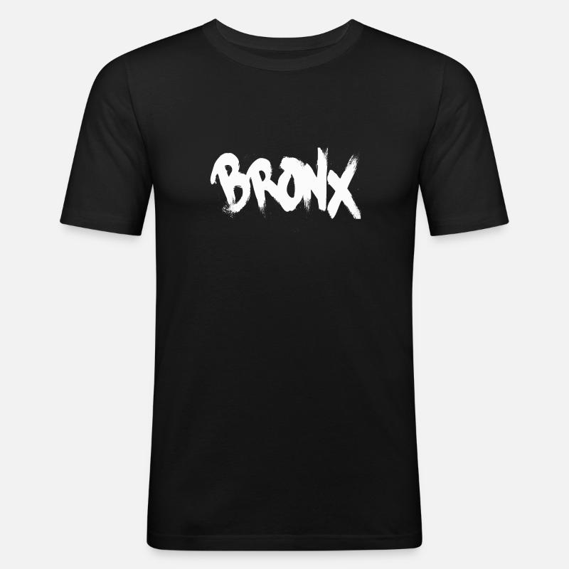 Bronx - Männer Slim Fit T-Shirt - Schwarz