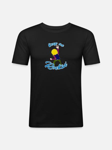 Rock'n'Roll - Men's Slim Fit T-Shirt - black