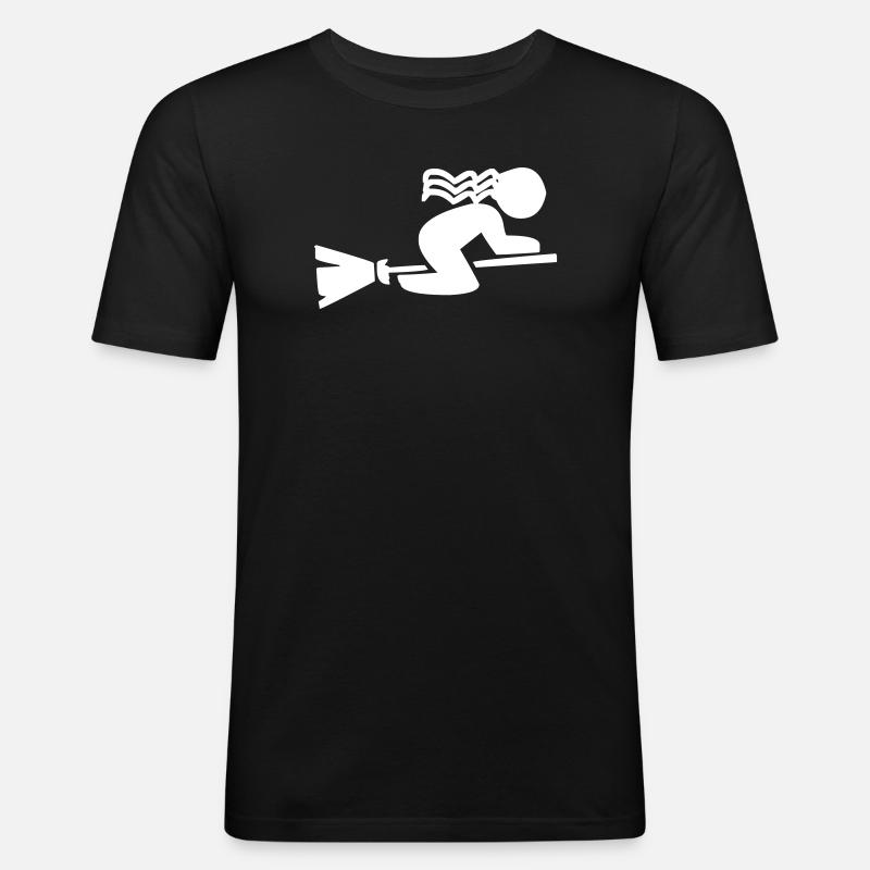 Eine junge Hexe - Männer Slim Fit T-Shirt - Schwarz