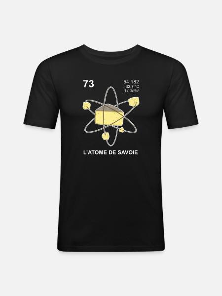L'atome de Savoie - T-shirt près du corps Homme - noir