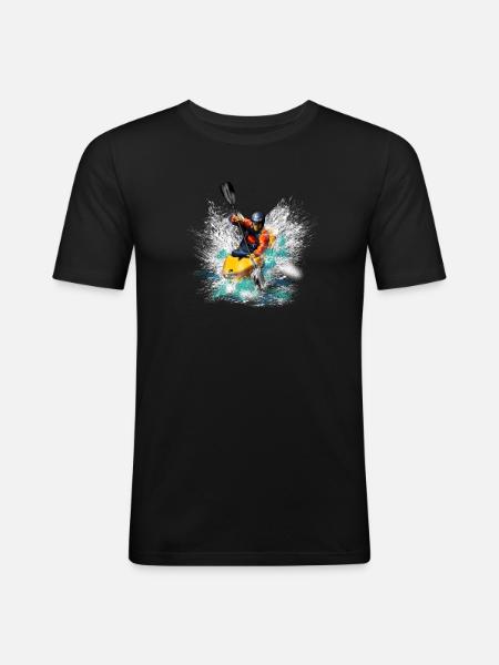 kayaking - Men's Slim Fit T-Shirt - black