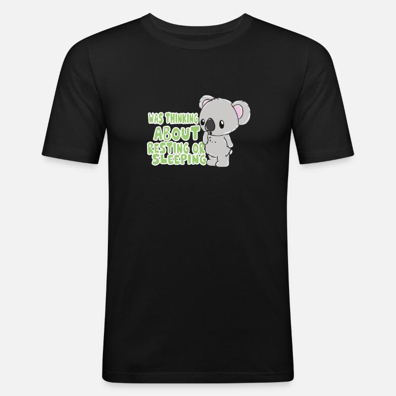 Koala - Männer Slim Fit T-Shirt - Schwarz