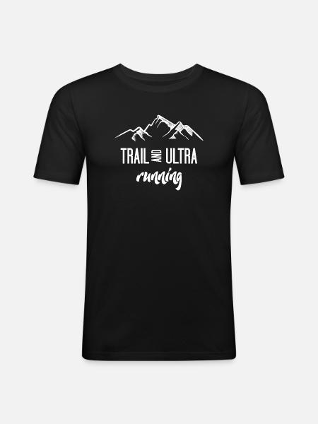 Trail and Ultra Running - Men's Slim Fit T-Shirt - black