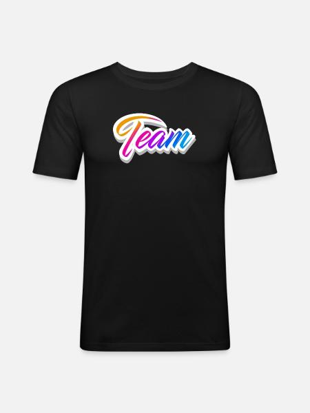 équipe - T-shirt près du corps Homme - noir