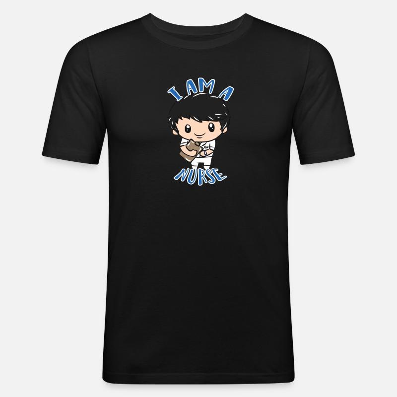 Krankenpfleger - Männer Slim Fit T-Shirt - Schwarz
