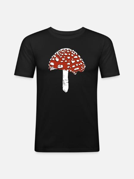 Toadstool toadstool amanita - Men's Slim Fit T-Shirt - black