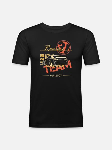 team racing gtr car gift idea - Men's Slim Fit T-Shirt - black