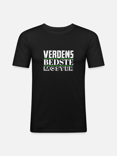 Verdens Bedste Moster samers - Herre Slim Fit T-Shirt - sort