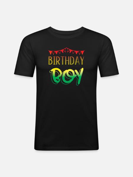 Joyeux anniversaire - T-shirt près du corps Homme - noir