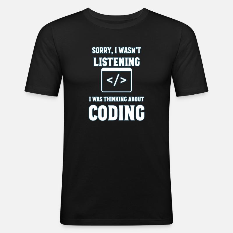 Programmieren Geschenk - Männer Slim Fit T-Shirt - Schwarz
