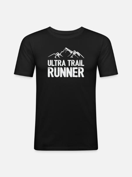 Ultra Trail Runner - Men's Slim Fit T-Shirt - black