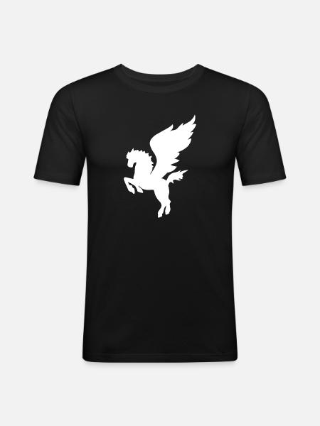 Pegasus Winged Horse Greek Mythology - Men's Slim Fit T-Shirt - black
