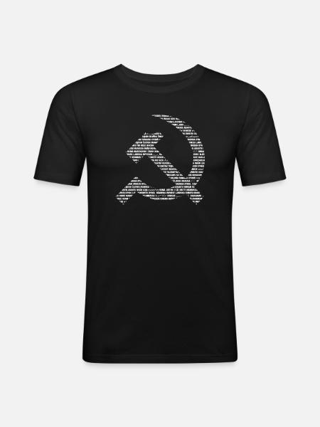 Human Sickle and hammers - Men's Slim Fit T-Shirt - black