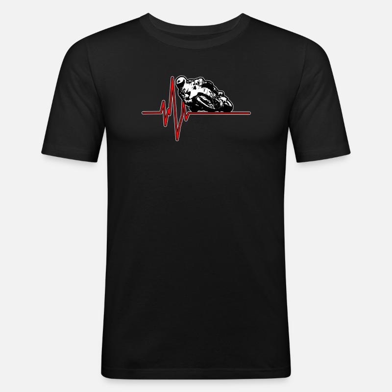 Motorcycle pulse 1 - Men's Slim Fit T-Shirt - black