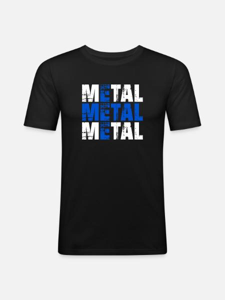 FINNISH METAL Finland Finnish Flag - Men's Slim Fit T-Shirt - black