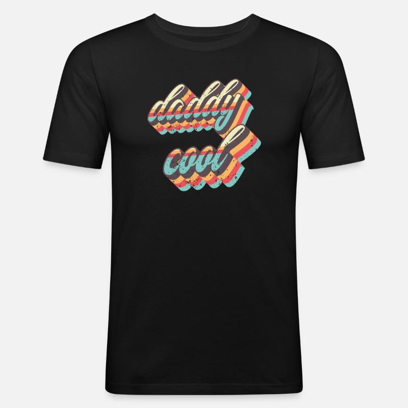 Daddy Cool - Männer Slim Fit T-Shirt - Schwarz