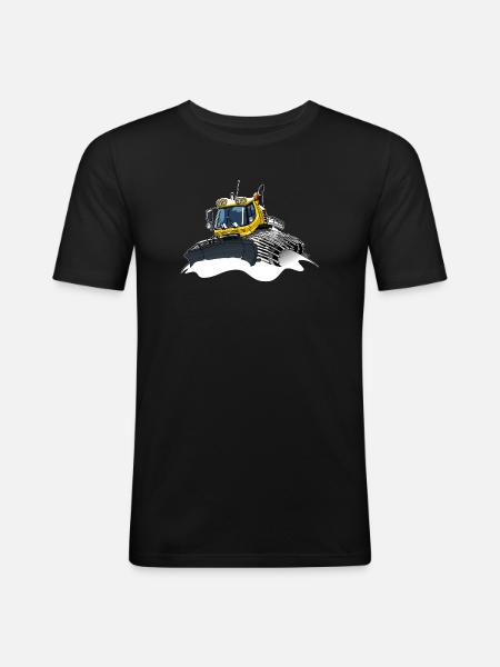 yellow snow shovel snow - Men's Slim Fit T-Shirt - black