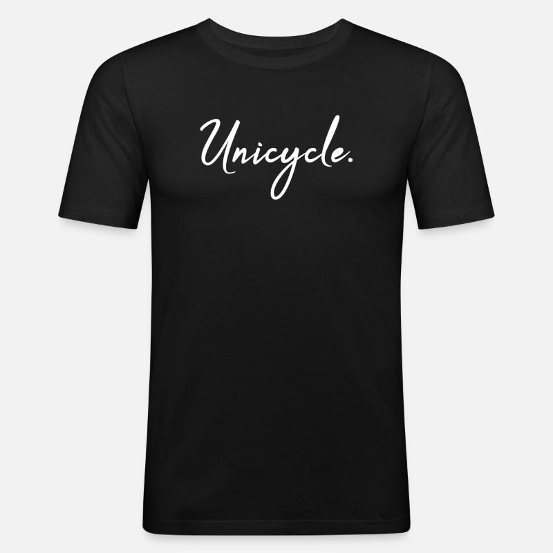 Unicycle. - Männer Slim Fit T-Shirt - Schwarz